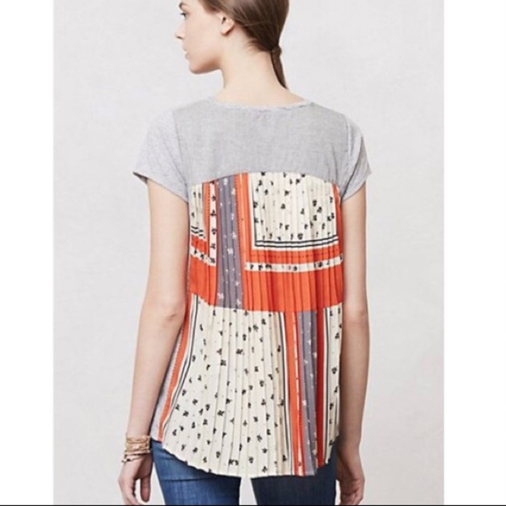 Anthro. One September | Pleated Tunic Blouse